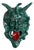 Green Ceramic Apotropaic Mask from Gennaro Condurso, Italy, 2010s For Sale