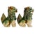 Chinoiserie Late 20th Century Pair of Green & Blue Glazed Ceramic Foo Dog Figurines For Sale - Image 3 of 9