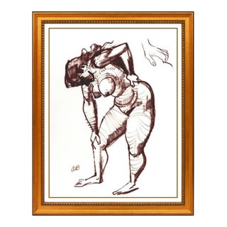 Mid 20th Century On Bended Knee, Aaron Bohrod For Sale