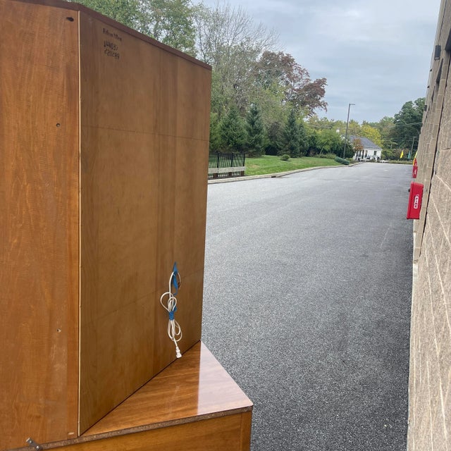 Vintage Ethan Allen Heirloom Nutmeg Maple Custom Room Plan Traditional Corner Writing Desk With Bookcase Top For Sale - Image 12 of 12