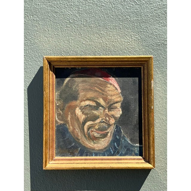 Vintage Original Oil Portrait of Man For Sale - Image 10 of 12
