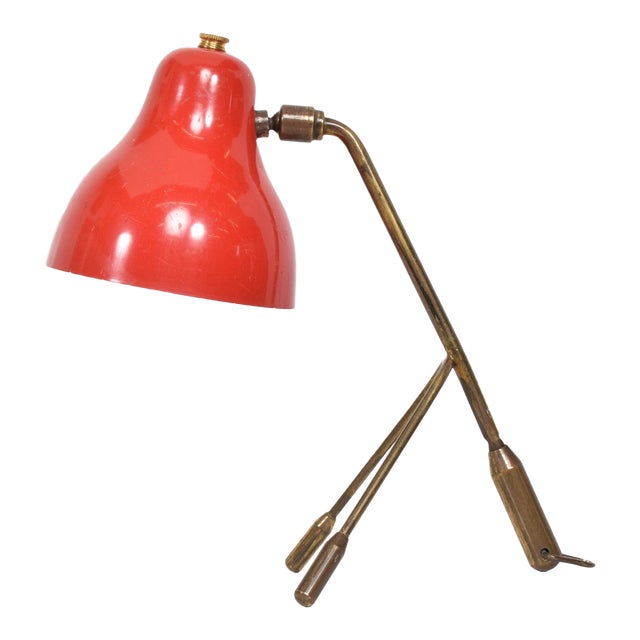 Mid Century Italian Modern Red Table Lamp Wall Sconce Chairish