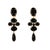 Contemporary Greta Earrings (Black) (Clip On) For Sale - Image 3 of 5