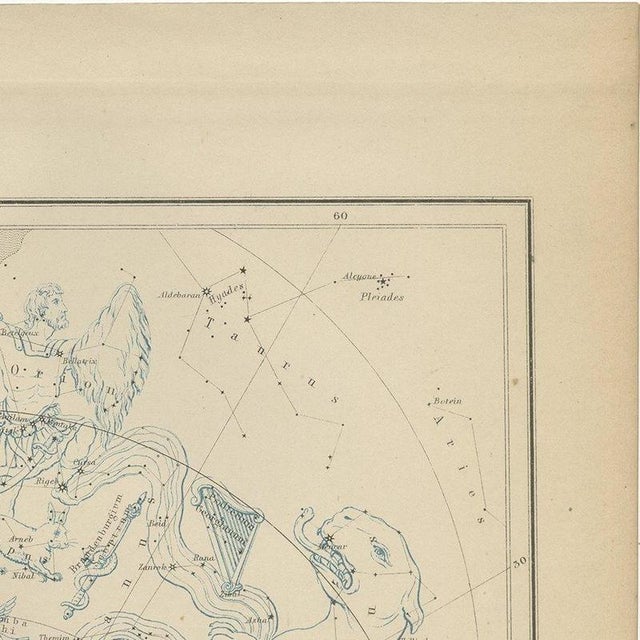 Black Antique Star Chart of Both Celestial Hemispheres, 1870 For Sale - Image 8 of 12