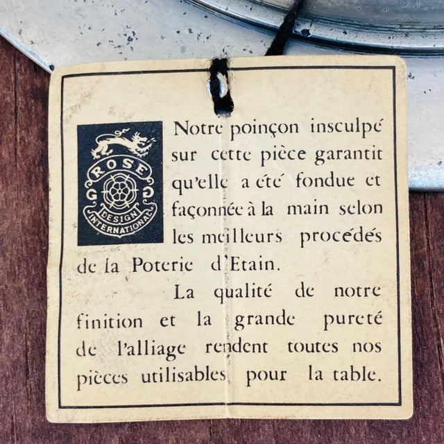 Metal Mid 20th Century Mid Century Pewter French Serving Dish For Sale - Image 7 of 10