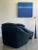 Postmodern Italian Black Lounge Chair & Ottoman For Sale - Image 4 of 8