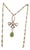 Mid-Century 9 Carat Yellow Gold Celtic Knot Peridot Pendant and Chain For Sale