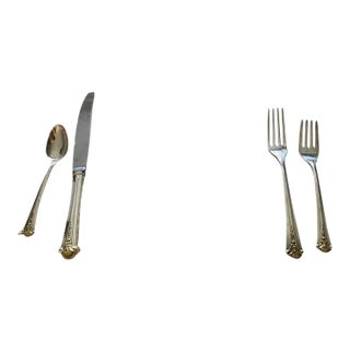 1990s Worthington Gold by Kirk-Stieff Sterling Silver, 4 Piece Set (2 Sets Included) For Sale