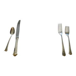 1990s Worthington Gold by Kirk-Stieff Sterling Silver, 4 Piece Set (2 Sets Included)