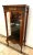 Early 1900s Antique French Curio China Cabinet Vitrine, Lighted, Locking Door Two Shelves For Sale - Image 4 of 10