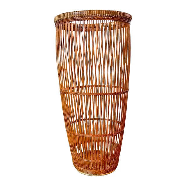 Late 20th Century Abe Motoshi Japanese Contemporary Bamboo Basket For Sale