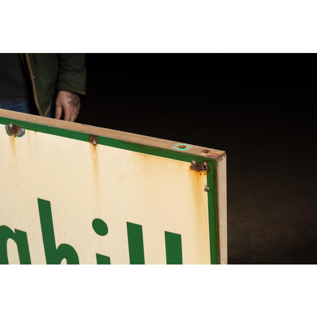 Dark Green Vintage SpringHill Mobil Court SSP Roadside Sign For Sale - Image 8 of 11