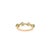 Metal 14k Gold Emerald Diamond Alternate Half Band for Wedding Ring Size 7 For Sale - Image 7 of 17