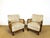 Art Deco Living Room Set in Curved Wood with Tweed and Cane, 1950s, Set of 3 For Sale - Image 18 of 18