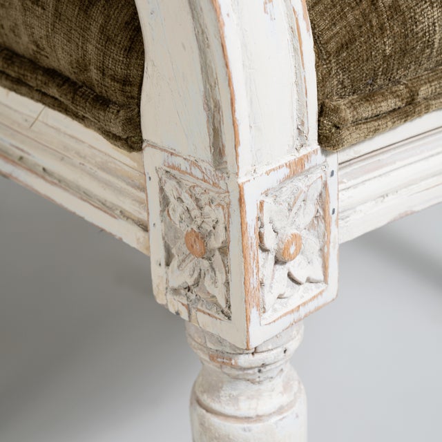 Pair of Louis XVI Upholstered Armchairs, Neoclassical Style, France, 20th Century For Sale - Image 10 of 18