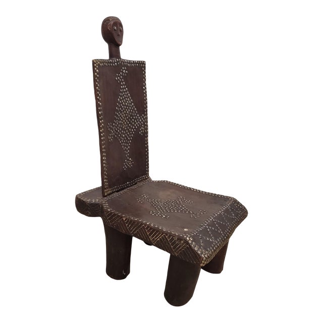 Antique African Mini Studded Tribal Chair Chairish