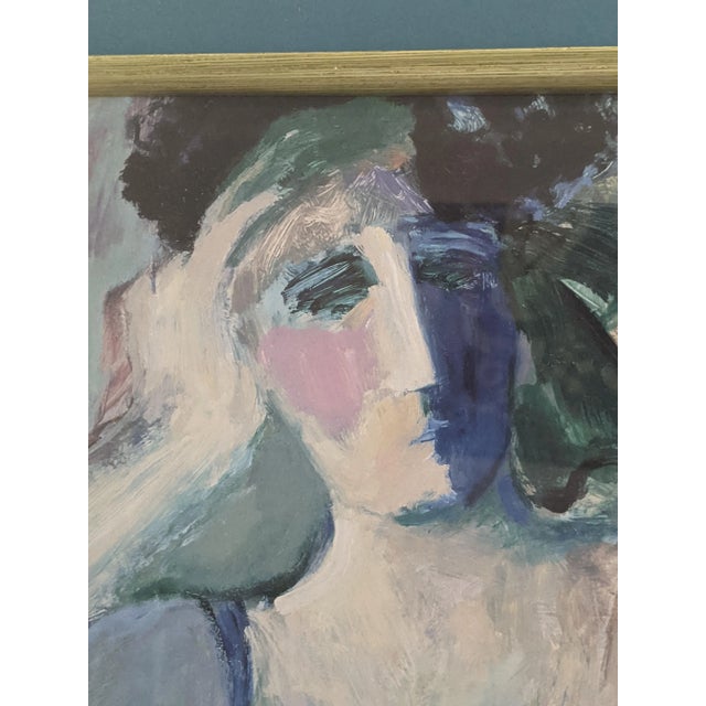 Vintage Impressionist Female Portrait Serigraph Signed For Sale In Charlotte - Image 6 of 9
