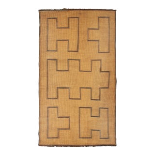Vintage Moroccan Tuareg Rug With Tribal Motifs in Beige & Brown - Rug & Kilim For Sale