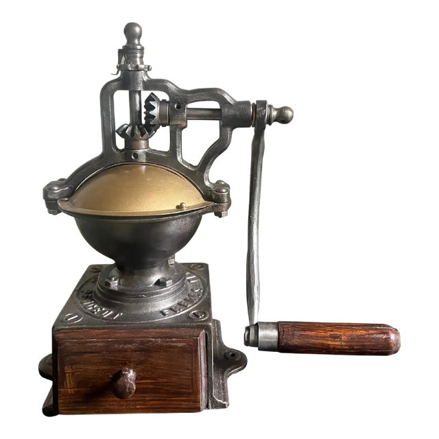.Peugeot Freres Cast Iron Coffee Grinder , 1880's For Sale