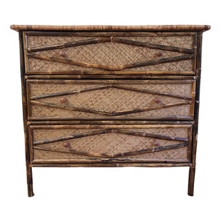 Bamboo Rattan Chest For Sale