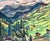 Vintage French oil painting of a lovely mountainous landscape. Artist: Attributed to Octave de Bouville Medium: Oil on...