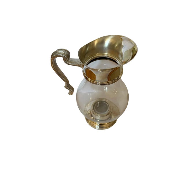 Christofle Vintage Christofle Crystal and Silverplate Water Pitcher For Sale - Image 4 of 8