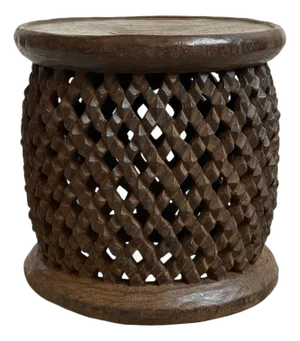 Mid 20th Century Tribal Modern Vintage Bamileke Stool / Side Table