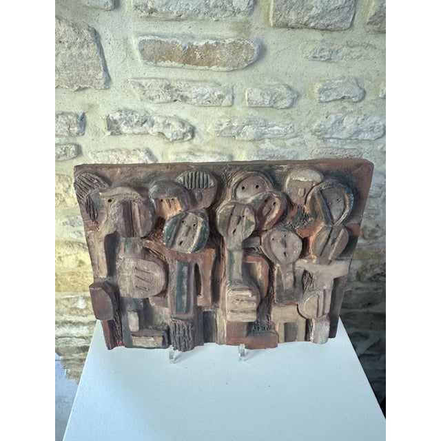 1960s Odile Devauchelle, Anthropomorphic bas-relief, 1960s, Ceramic For Sale - Image 5 of 16
