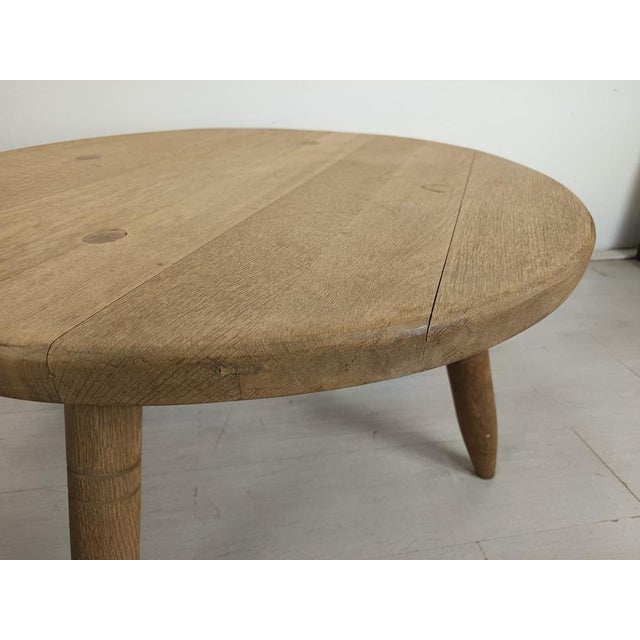Brutalist Oak Coffee Table from Dudouyt, 1950s For Sale - Image 14 of 18