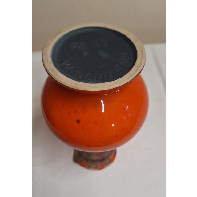 Vintage German Vase with Gray-Brown Lava from Thiel Keramik, 1970s For Sale - Image 4 of 5