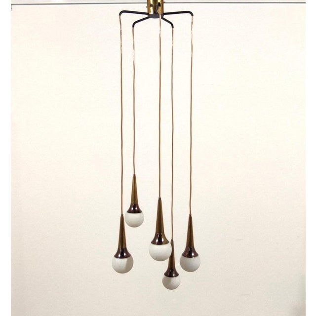 Five-Light Waterfall Lamp from Stilnovo, 1950s For Sale - Image 11 of 11