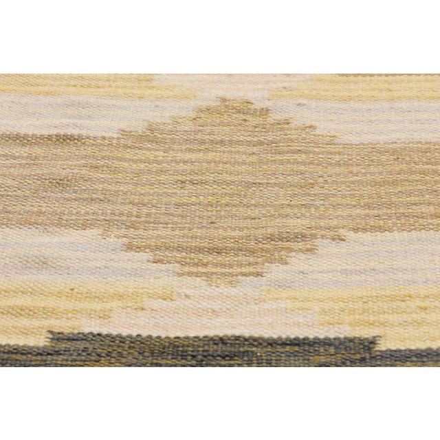 Mid 20th Century Evy Svensson Vintage Swedish Rollakan Rug, 04'07 X 06'03 For Sale - Image 5 of 11