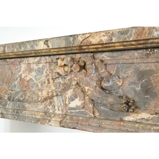 Waldorf Astoria French Regency Marble Fireplace Mantel For Sale - Image 6 of 16