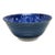 Vintage Blue & White Floral Asian Rice / Noodle Bowl Mino Ware Nishido Kiln, 1950s For Sale