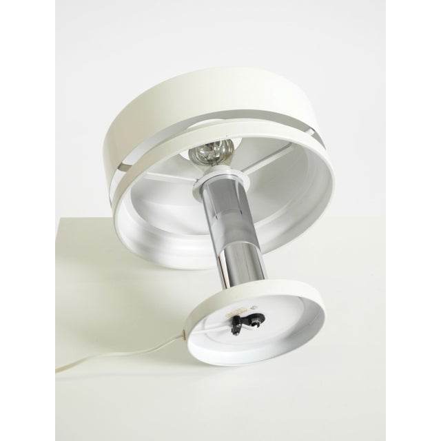 Space Age White Metal Table Lamp by Kaiser Leuchten, 1960s For Sale - Image 17 of 18