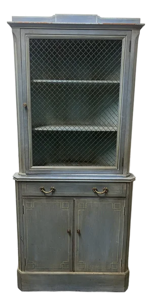 Vintage French Provincial Painted Corner Cabinet