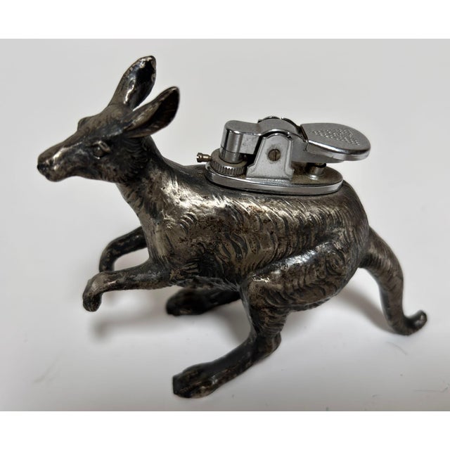 Japanese Figural Kangaroo Tabletop Lighter, Cast Metal, Circa 1960 For Sale - Image 10 of 15