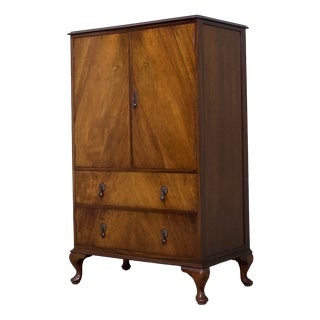 British Art Deco Tallboy Linen Cabinet in Burr Walnut from Waring and Gillow, 1930s For Sale