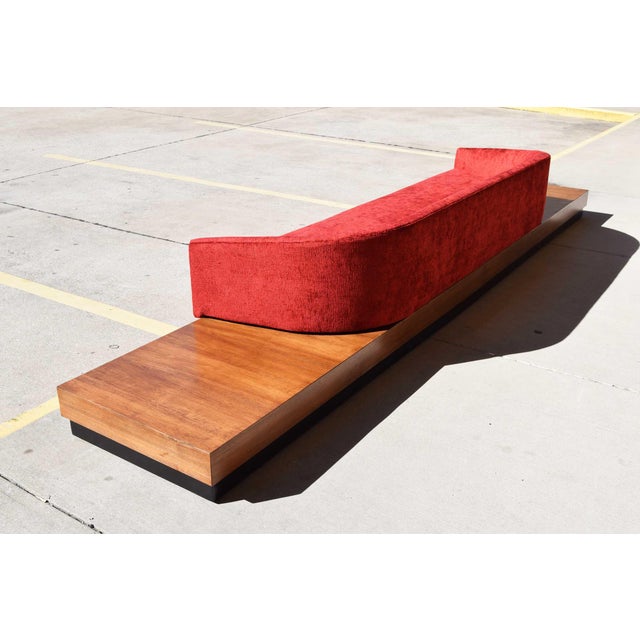 Wood Large Adrian Pearsall Platform Sofa For Sale - Image 7 of 12