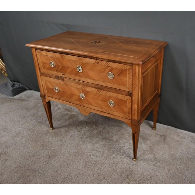 Louis XVI Style Marquetry Commode, 1900s For Sale - Image 4 of 18