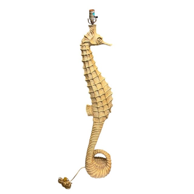 Vintage Sculptural Resin Seahorse Floor Lamp For Sale - Image 4 of 12