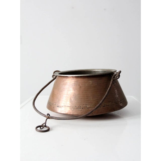 Farmhouse Antique Copper Kettle For Sale - Image 3 of 11