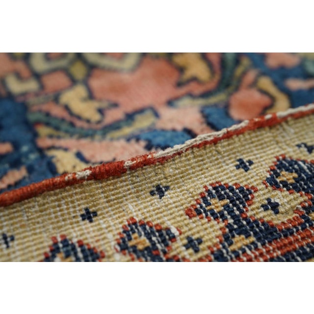 Ivory Antique Persian Farahan Sarouk Rug 11’0" X 13’0" For Sale - Image 8 of 12