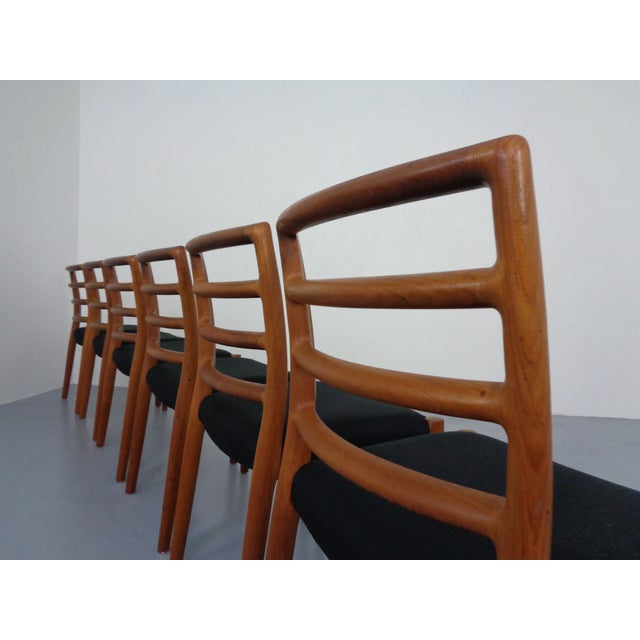 Model 85 Teak Dining Chairs by Niels Otto Møller for J. L. Møllers, 1960s, Set of 6 For Sale - Image 14 of 15