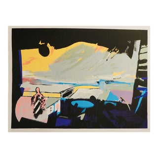 Vintage John Hultberg Wide Window 1 Signed Serigraph For Sale