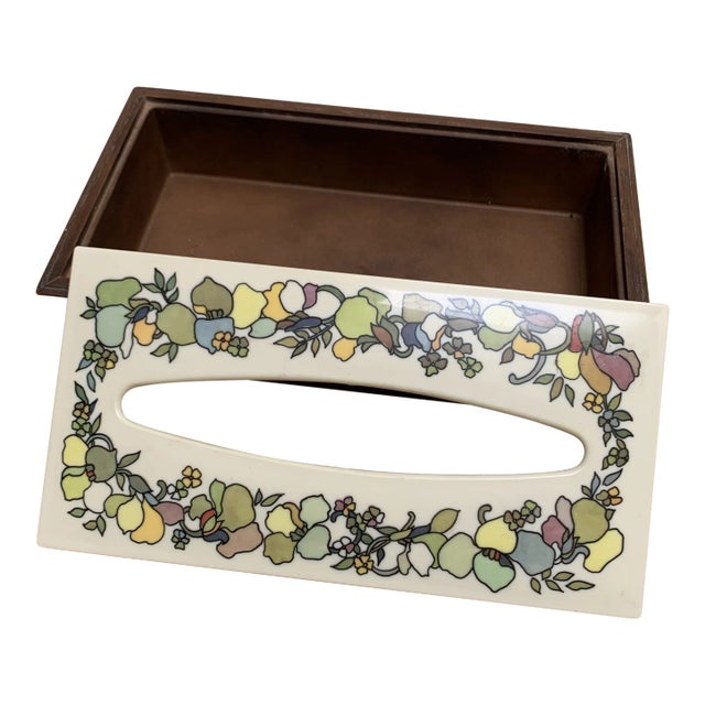 Midcentury 1970s Decor Tissue Box For Sale
