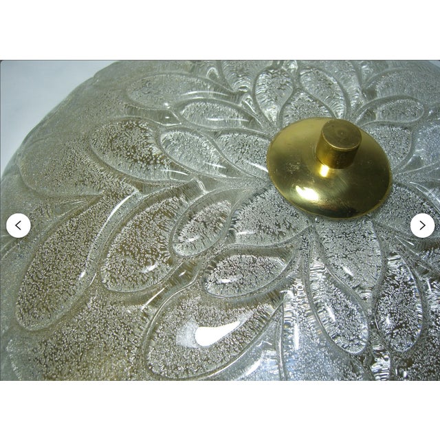 A stunning item of ambiental art, created in the 70's, made of murano "rugiada" glass (a technique pioneered by ercole...