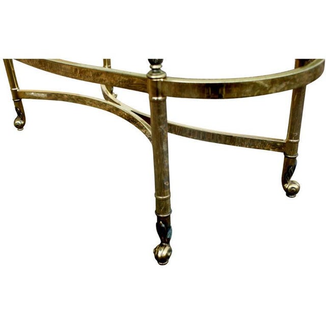 Labarge Vintage Neoclassical Style Brass Side Table by Labarge For Sale - Image 4 of 6