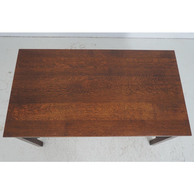 2000 - 2009 Stickley Mission Oak 2 Drawer Desk For Sale - Image 5 of 18