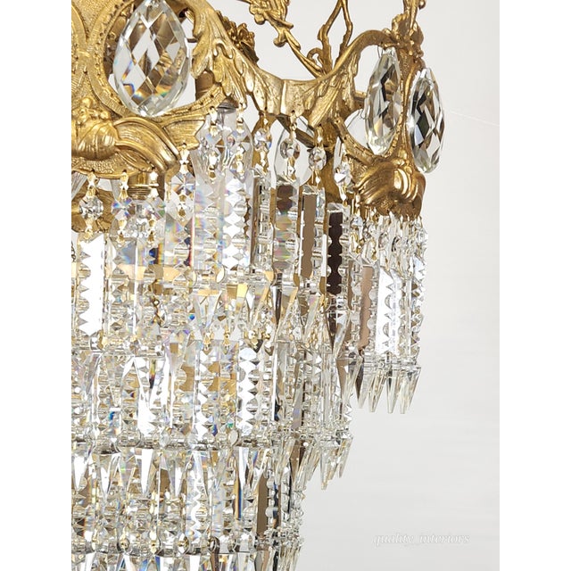 Antique Circa 1910 Double Serpent Wedding Cake Chandelier - Rare For Sale - Image 9 of 12
